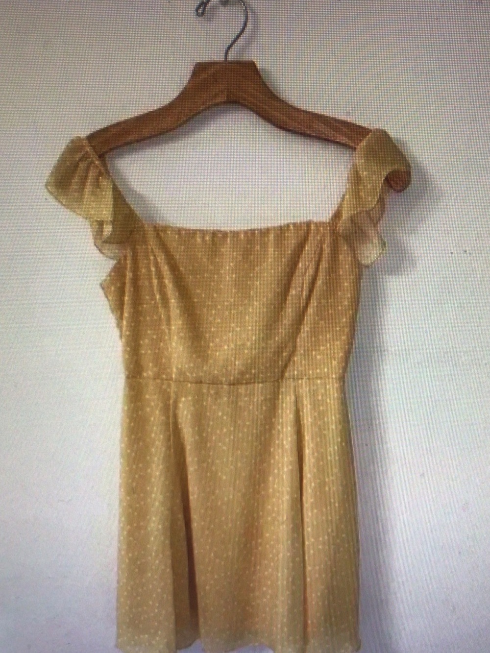 lululemon athletica Yellow Polka Dot Off-Shoulder Dress
